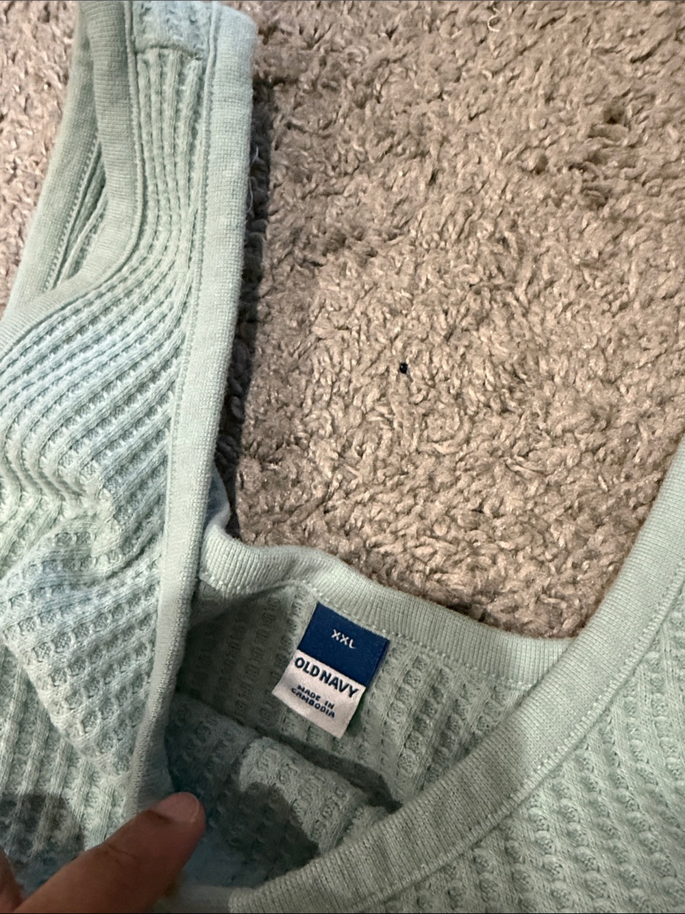 Old Navy Light Blue Waffle-Knit Cami Bralette + Shorts Set XL XXL - Picture 3 of 4